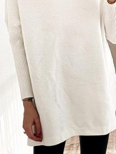 Casual Solid Color High Neck Long Sleeves Sweater