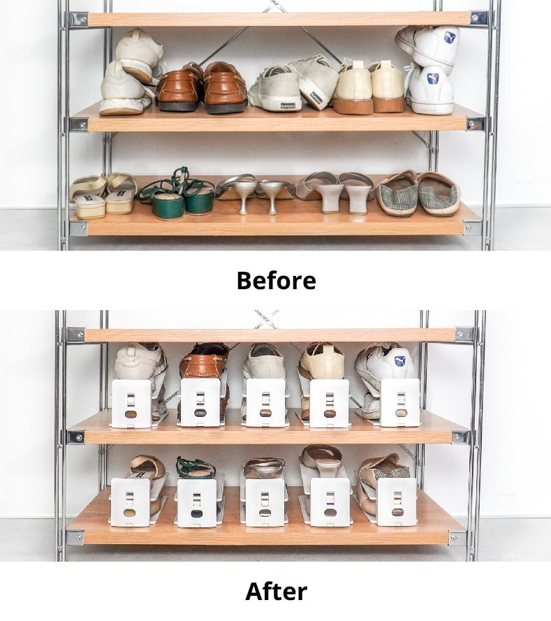 Adjustable Height Shoe Rack Organizer Storageart