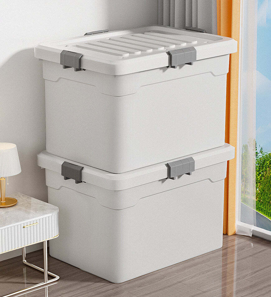 Metsoy® Durable Stackable Wheeled Storage Containers with Lids Z18 METSOY