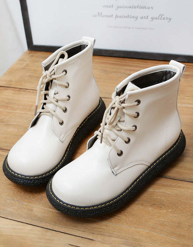 Handmade Leather Platform Retro Boots for Women - Jcpenney