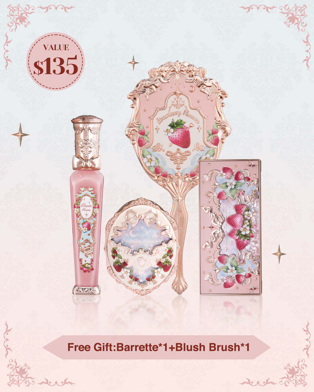 Strawberry Rococo Gift Set Flower Knows Official Site