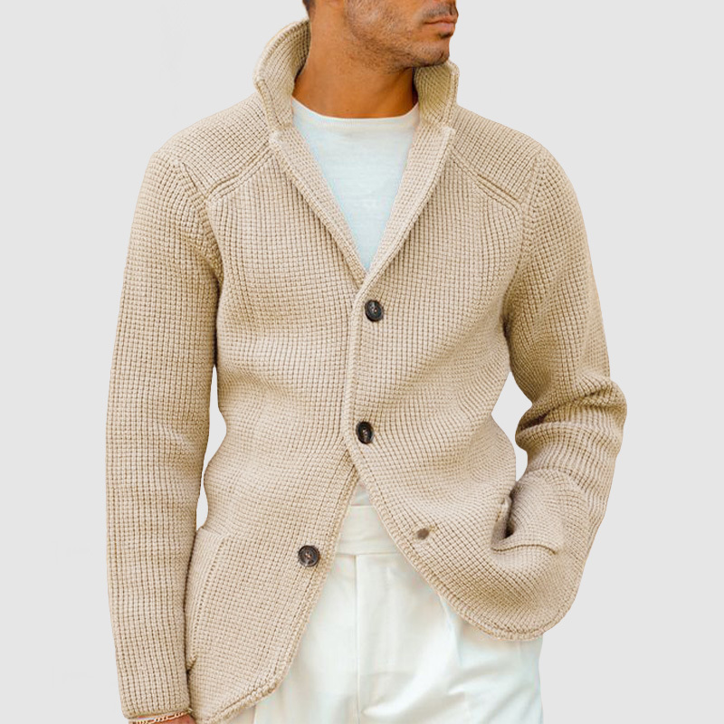 Men's Classic Basic Lapel Pocket Knit Jacket ( NEW ) tendeniza