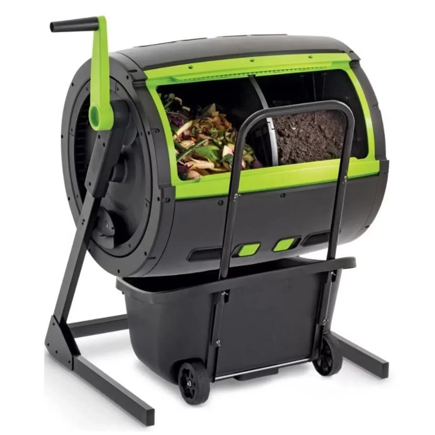 Maze 65Gallon Compost Tumbler And Cart Combo QVC OUTLET