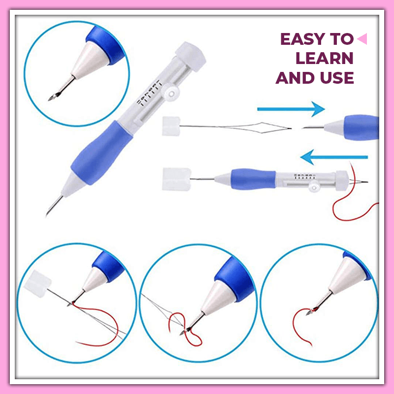 Rainbow Color Embroidery Threading Pen Set Ruqadl