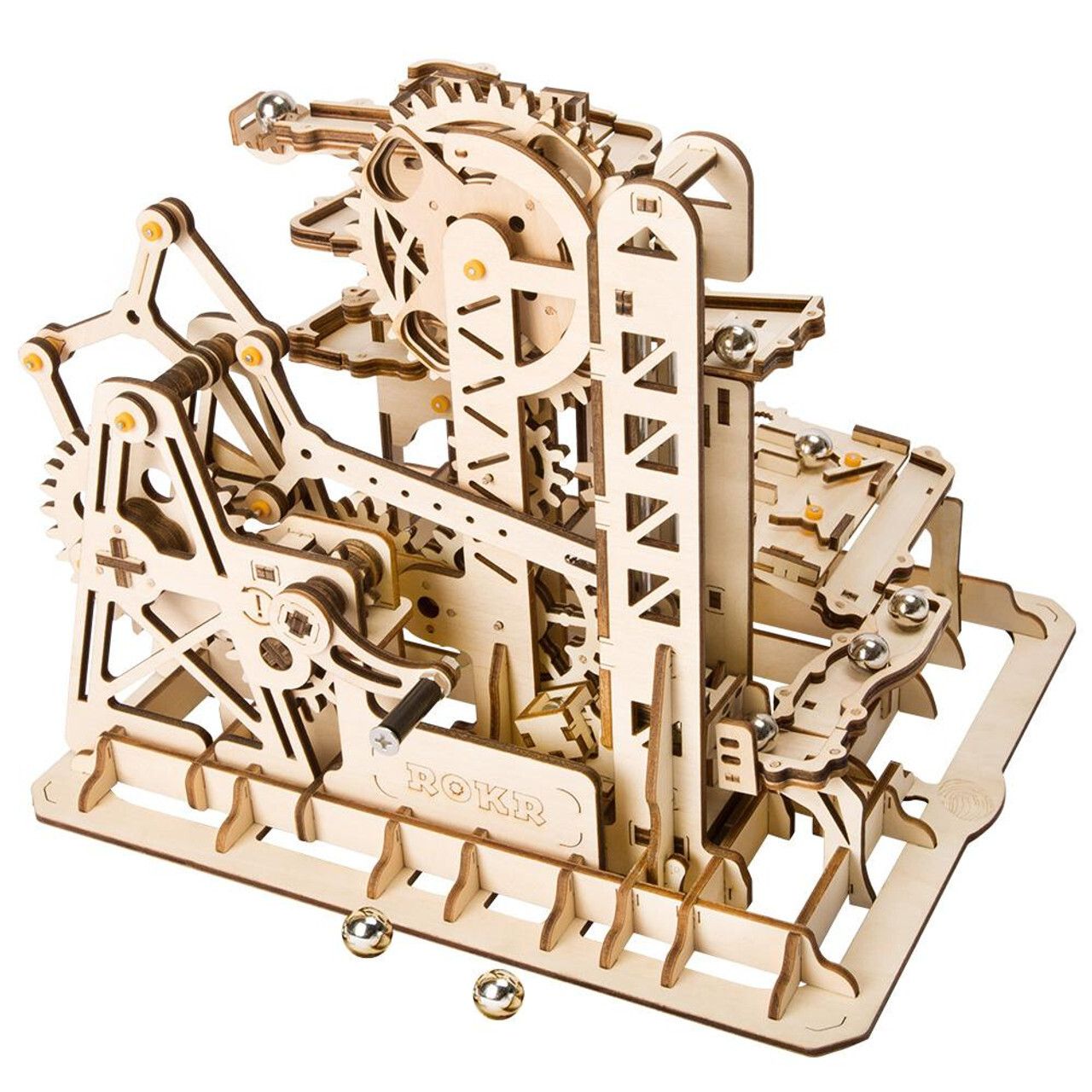 "Marble Climber" Tower Coaster Mechanical Wooden Marble Run Kit Model