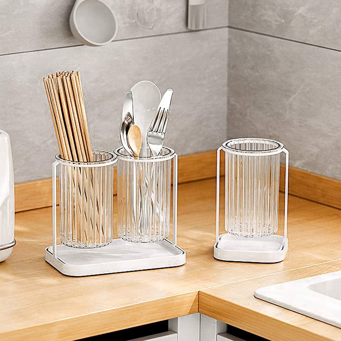 Classy Fluted Utensils Holder Storageart