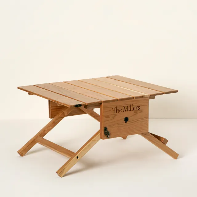 Personalized Picnic Table Wine Carrier jisu11