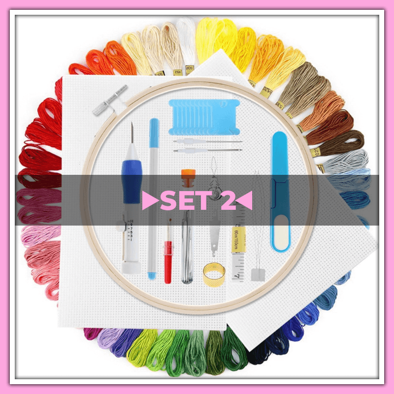 Rainbow Color Embroidery Threading Pen Set Ruqadl