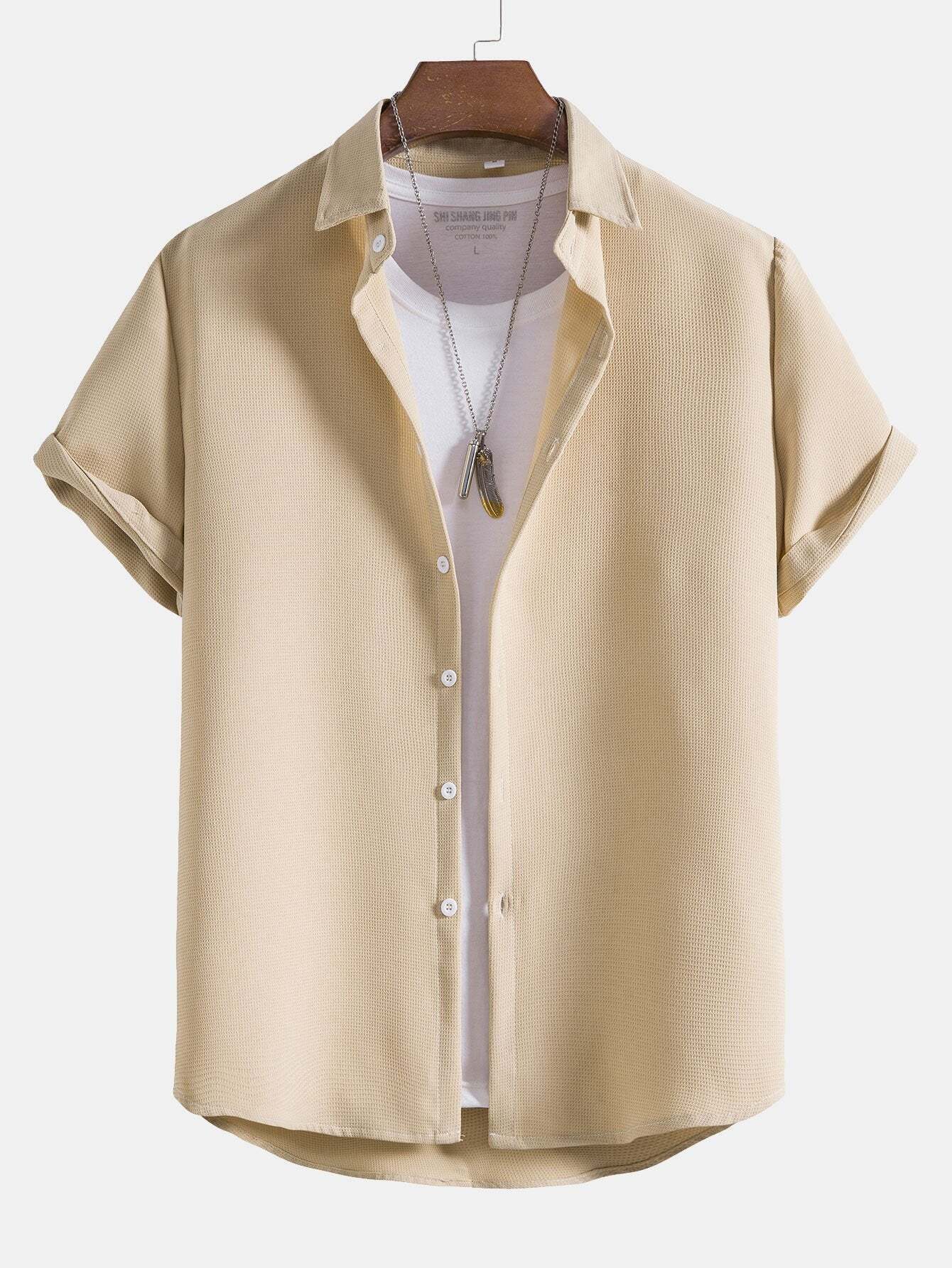 Waffle Button Up Shirt - Abneri