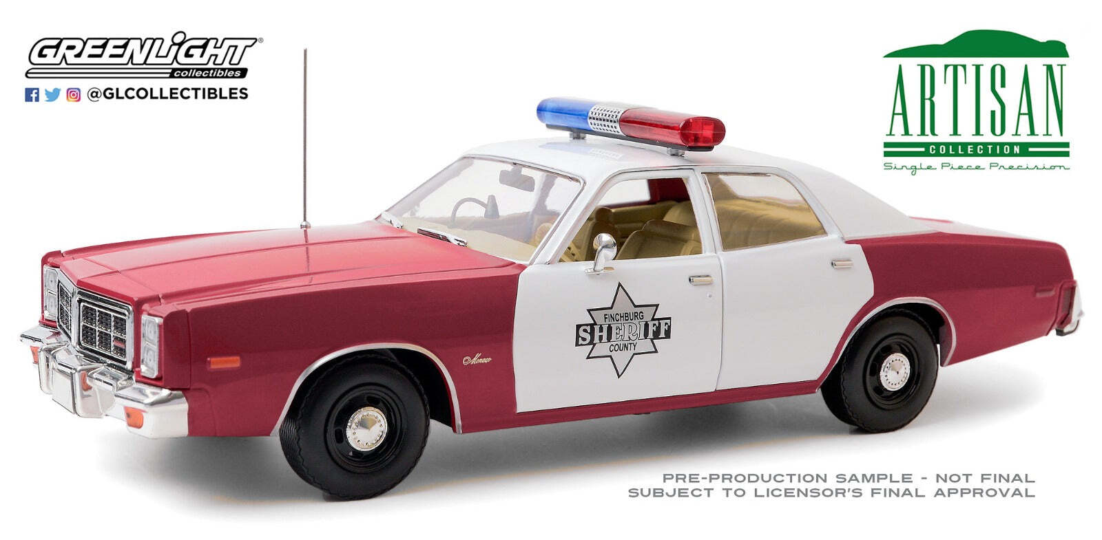 Greenlight 1:18 Artisan Collection - 1977 Dodge Monaco - Finchburg Cou 