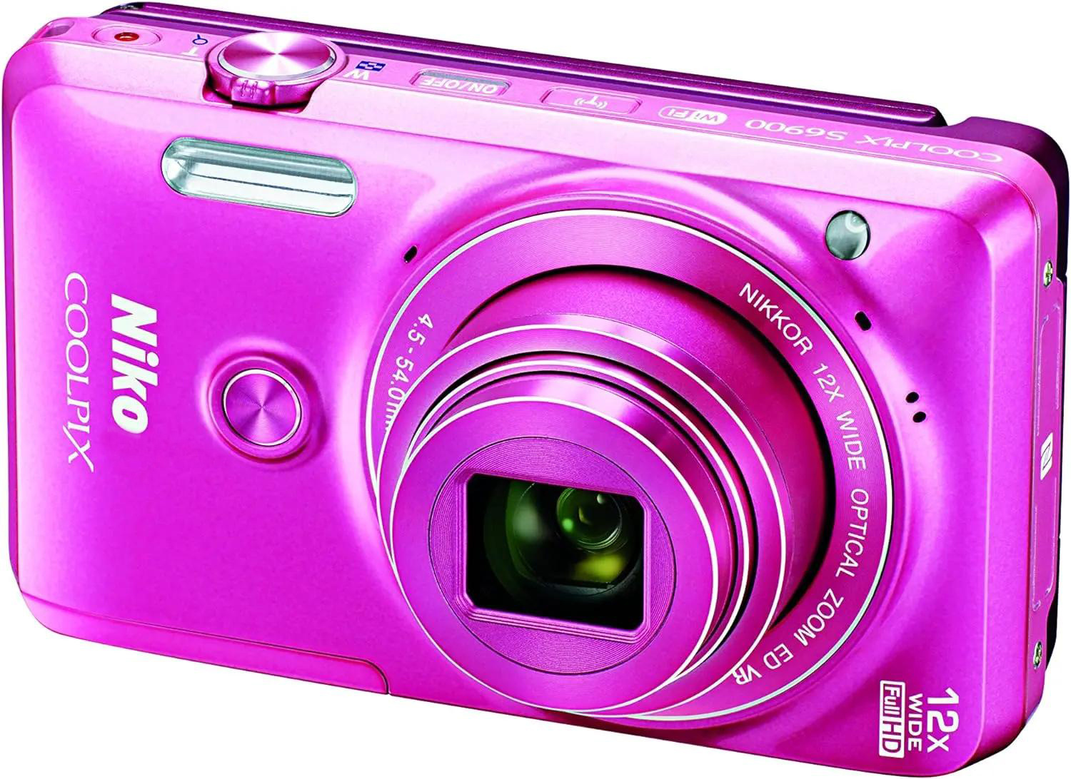 Digital Camera with 12x Optical Zoom and BuiltIn WiFi (Pink) Lyftro