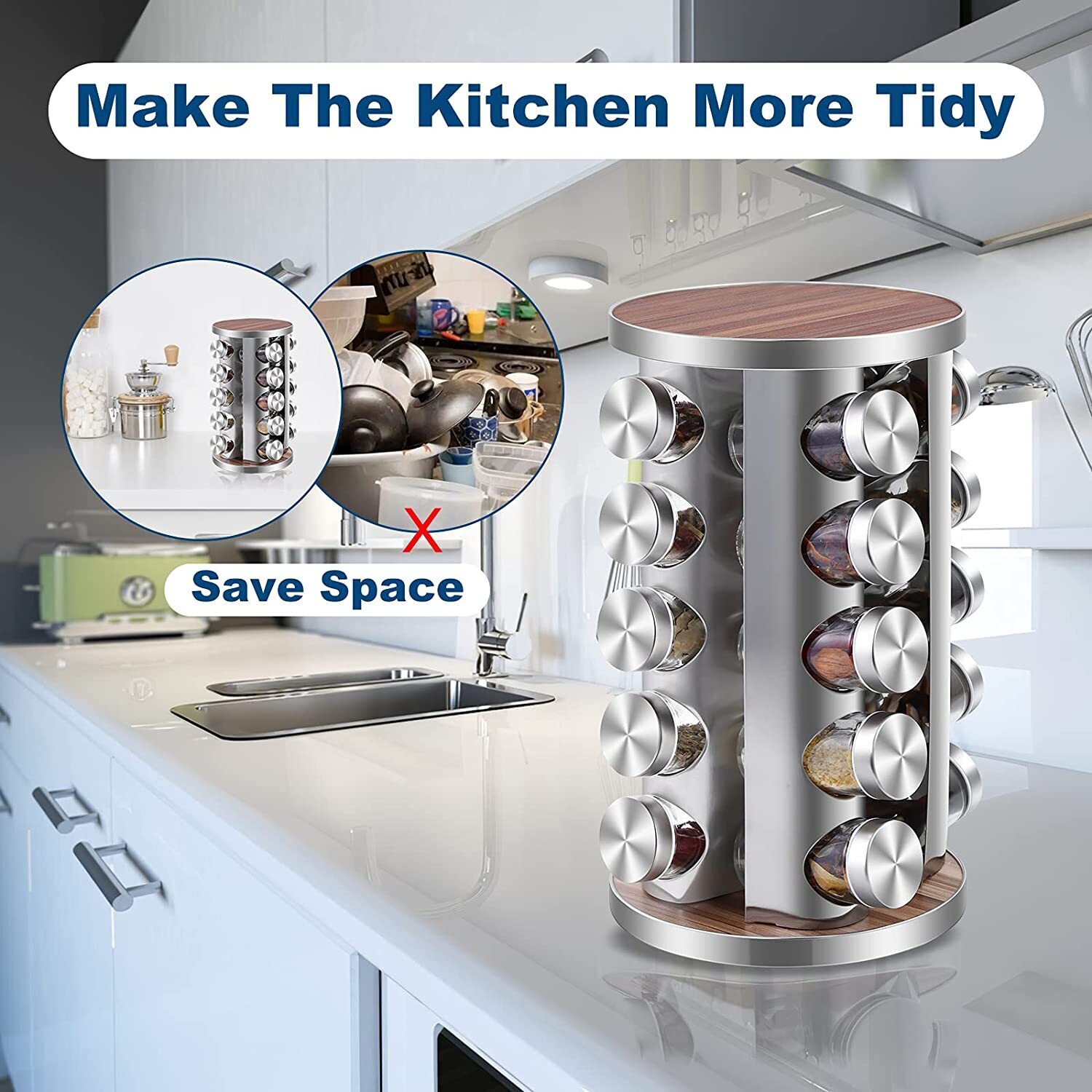 rotating spice rack, 20 cans of rotating spices JCPenney