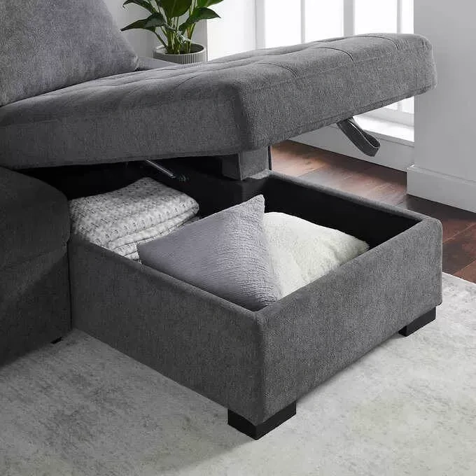 Kendale Sleeper Sofa With Storage Chaise AMZ OUTLET