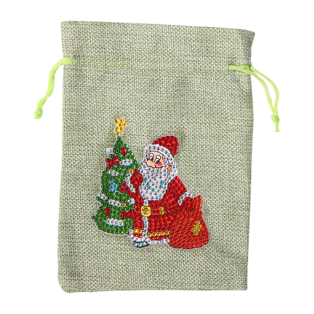 Christmas Theme DIY Diamond Painting Shopping Tote Mosaic Drill Candy ...