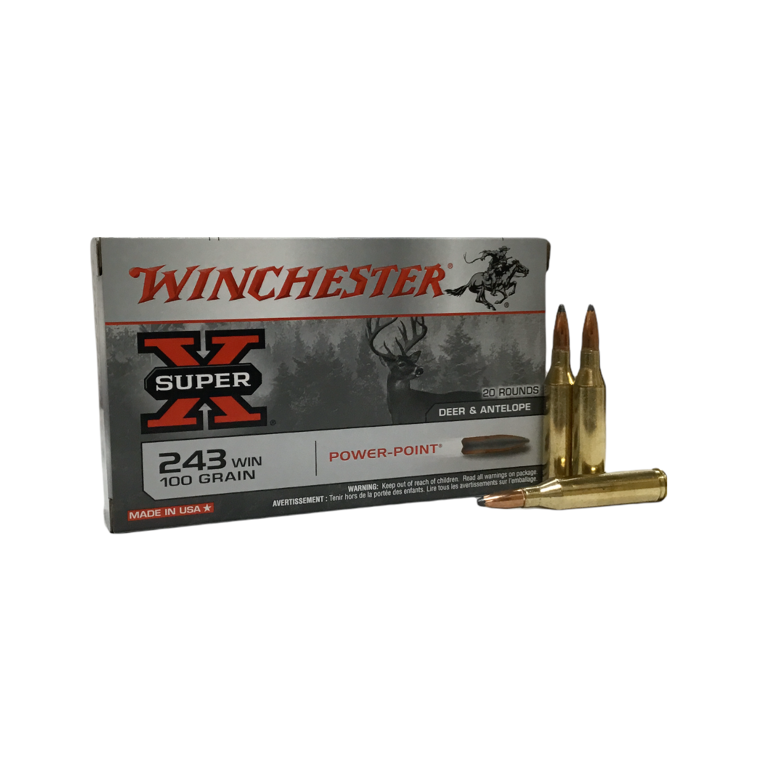 Winchester 243 100gr Power-point - 610dw Guns &ammo