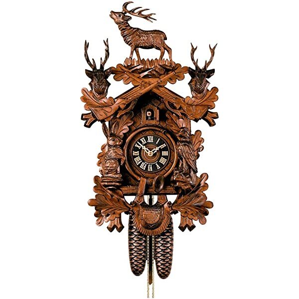 Cuckoo Clock Hunting Clock, standing Deer - Amazoness