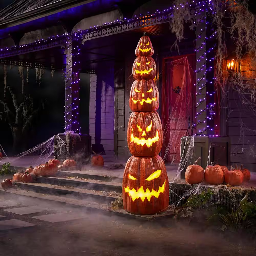 8 ft. Giant Sized LED Pumpkin Lantern Stack - GAHIETT COM