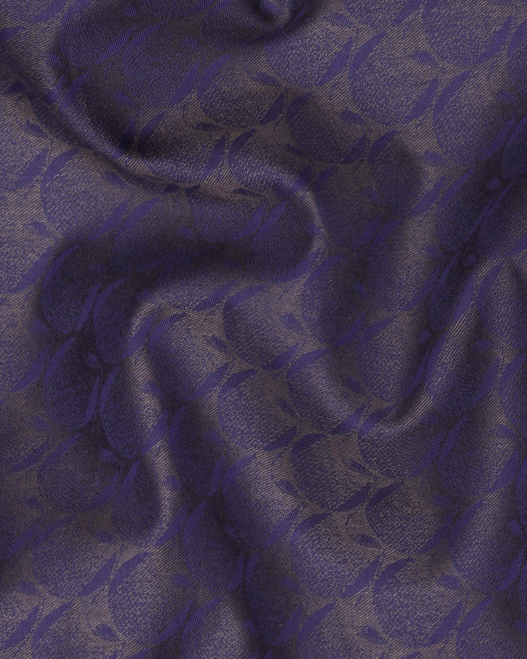 Martinique Blue Jacquard Textured Premium Giza Cotton Shirt