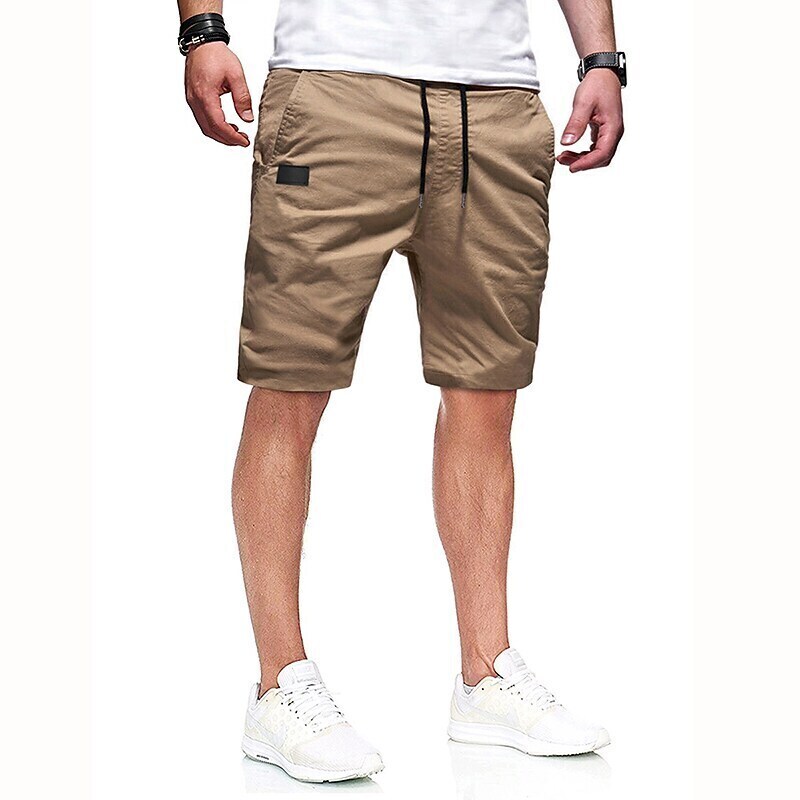 Men's Stylish Sports Shorts Pants Casual Daily Solid Color Mid Waist A ...