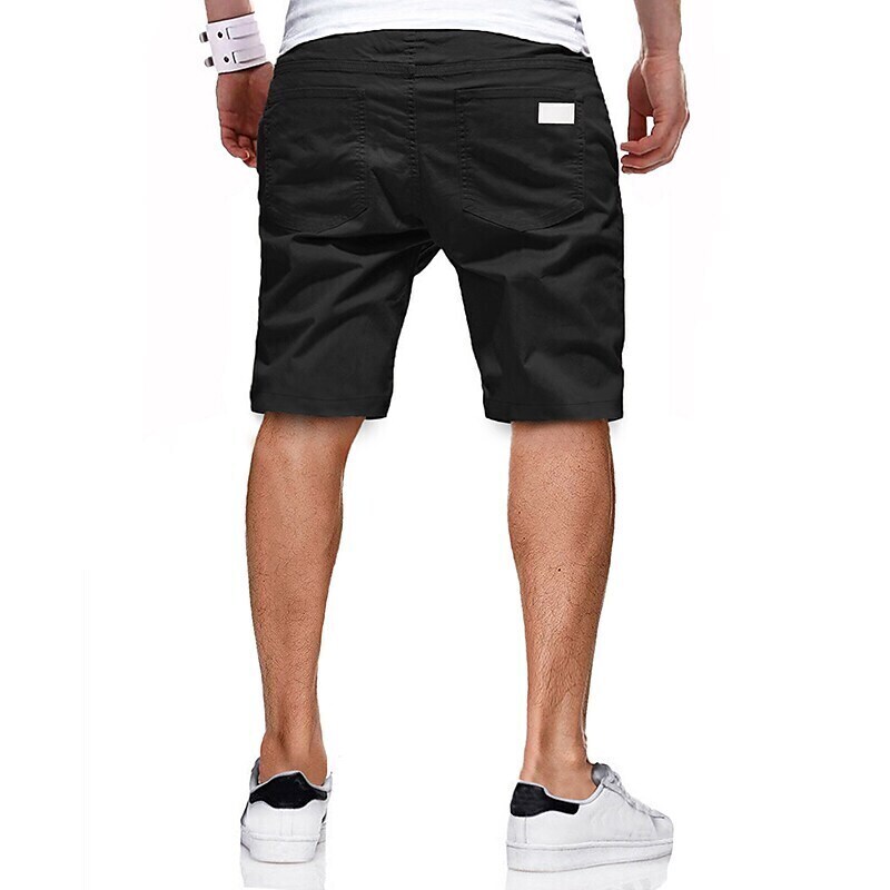 Men's Stylish Sports Shorts Pants Casual Daily Solid Color Mid Waist A ...
