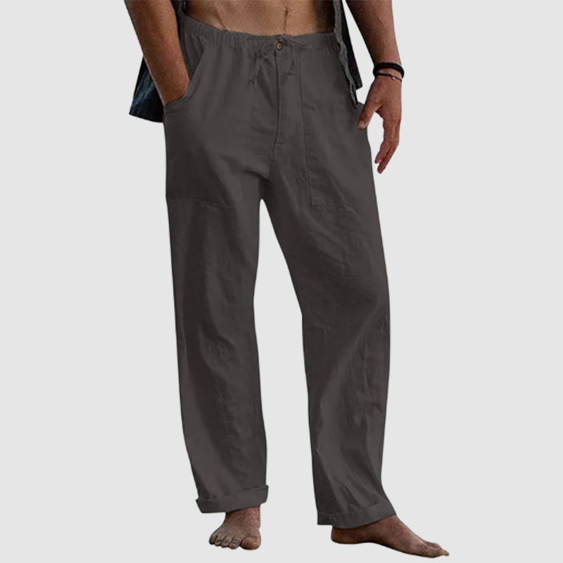 Men's linen beach casual loosefitting pants tendeniza