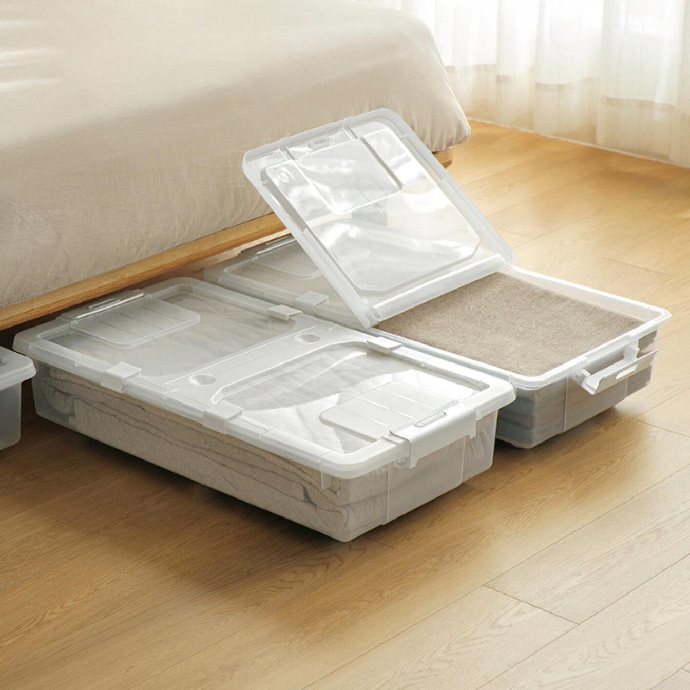 2Way Opening Underbed Storage Box (With Wheels) Storageart
